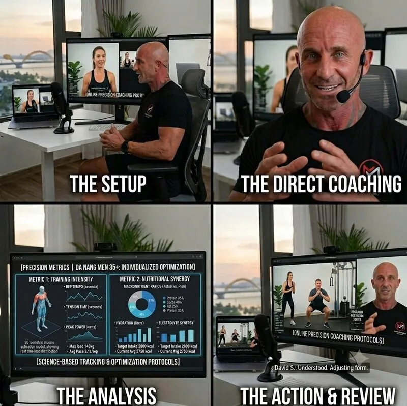 Online coaching setup: video calls, direct coaching and workout review in the app